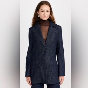 AFRM Dark Blue Oversized Denim Blazer